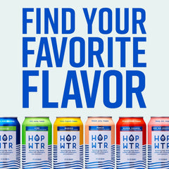 HOPWTR Party Pack - Sparkling Hop Water, Sugar Free Non Alcoholic Drinks & NA Beer Alternative, Low Carb Adaptogen Drink with Nootropics, Zero Calories Sparkling Water (12 Pack, 12oz Cans)