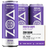 ZOA Zero Sugar Energy Drinks - Frosted Grape | Healthy Energy Formula with Natural Caffeine, Daily Vitamin C, Essential B-Vitamins | Gluten-Free, Keto Friendly | 12 Ounce Cans (Pack Of 12)