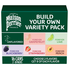 Maison Perrier Build Your Own Variety Pack, Sparkling Water, 11.15 Fl Oz Cans, 16-Pack