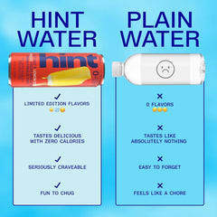 Hint Fruit-Infused Canned Water, Lemon Zest - Purified Flavored Water with Zero Calories, Natural Flavors, and Sugar Free - 12 Fl Oz Cans (Pack of 12)