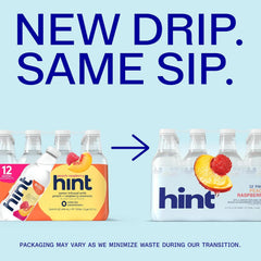 Hint Fruit-Infused Bottled Water, Peach Raspberry - Sugar Free Flavored Water with Zero Calories, Naturally Flavored, and No Artificial Sweeteners - 16 Fl Oz (Pack of 12)