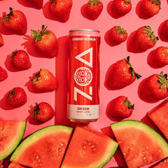 ZOA Zero Sugar Energy Drinks - Strawberry Watermelon | Healthy Energy Formula with Natural Caffeine, Daily Vitamin C, Essential B-Vitamins | Gluten-Free, Keto Friendly | 12 Ounce Cans (Pack Of 12)