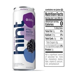 Hint Fruit-Infused Canned Water, Blackberry - Purified Flavored Water with Zero Calories, Natural Flavors, and Sugar Free - 12 Fl Oz Cans (Pack of 24)
