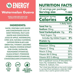 V8 Energy Watermelon Guava Energy Drink, 8 fl oz Can (12 Pack)