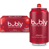 bubly Sparkling Water, Cherry, Zero Sugar & Zero Calories, Seltzer Water, 12 Fl Oz Cans, Packaging May Vary (Pack of 8)