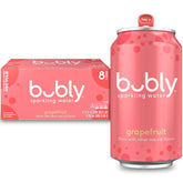bubly Sparkling Water, Grapefruit, Zero Sugar & Zero Calories, Seltzer Water, 12 Fl Oz Cans, Packaging May Vary (Pack of 8)