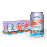 AUTX RAMBLER Sparkling Water, Texas Limestone Mineral Blend, Blackberry Flavor, 12-Ounce Cans, 12-Pack