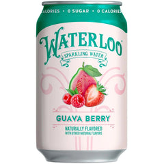 Waterloo Sparkling Water, Guava Berry Naturally Flavored, 12 Fl Oz Cans (Pack of 12) – Zero Calories and Zero Sugar or Sweeteners
