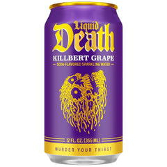 Liquid Death Soda-Flavored Sparkling Water - Killbert Grape, Less Sugar*, Huge Flavor, No Caffeine, No Artificial Sweeteners, 12 Fl Oz (Pack of 12)