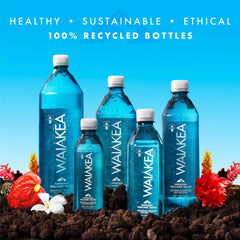 Waiākea - Hawaiian Volcanic Naturally Alkaline Water - Pēpē 24 Pack (330 mL, 11.1 Fl Oz) - pH Range 7.6 to 8.2 - Natural Volcanic Rock Filtration - Electrolytes and Minerals - Water Bottles 24 Pack