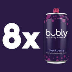 bubly Sparkling Water, Blackberry, Zero Sugar & Zero Calories, Seltzer Water, 12 Fl Oz Cans, Packaging May Vary (Pack of 8)