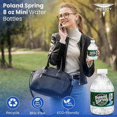 Poland Spring Water 24 Pack Water, Mini Water Bottles, Bottled Water 8 oz Bottles