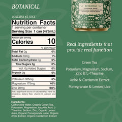 Corpse Reviver: Electrolyte Hydration Drink | Organic, Non-Alcoholic, 175mg Magnesium, 325mg Potassium, 75mg L-Theanine, 20mg Zinc, 20mg Sodium (Canned Flavored Sparkling Water), Botanical 12-Pack