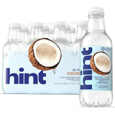 Hint Fruit-Infused Bottled Water, Coconut - Sugar Free Flavored Water with Zero Calories, Naturally Flavored, and No Artificial Sweeteners - 16 Fl Oz (Pack of 12)