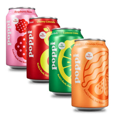 Poppi Prebiotic Soda, Sparkling Water & Fruit Juice, Trend Setters, 12 Oz, 12 Pack