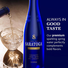 Saratoga Spring Water Bottles, 12 Pack – Still Bottled Water – Recycled PET Plastic Bottles – 28 Fl Oz