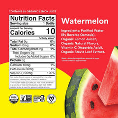 Lemon Perfect Watermelon, Hydrating Flavored Lemon Water, Zero Sugar, Delicious and Refreshing, Organic, 15.2 fl oz Bottles (12-Pack)