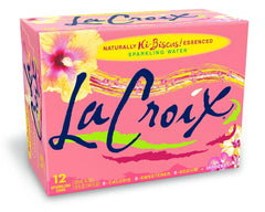 La Croix Hi-Biscus! essenced sparkling water, 12-fluid ounce cans, 12-cans in box