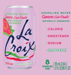 La Croix Sparkling Water, Guava Sao Paulo, 12 Fl Oz (pack of 16)