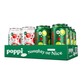 Poppi Prebiotic Soda, Sparkling Water & Fruit Juice, Naughty or Nice, 12 Oz, 12 Pack