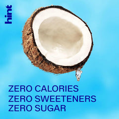 Hint Fruit-Infused Bottled Water, Coconut - Sugar Free Flavored Water with Zero Calories, Naturally Flavored, and No Artificial Sweeteners - 16 Fl Oz (Pack of 12)