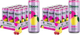 Bloom Nutrition Sparkling Energy Drink for Focus, Natural Caffeine, Zero Sugar, 180mg Caffeine, Antioxidant-Rich with Green Coffee Bean, Green Tea Extract, & Prebiotics, Raspberry Lemon 12oz 24 Pack