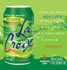 La Croix Sparkling Water, Key Lime, 12 Fl Oz (pack of 8)