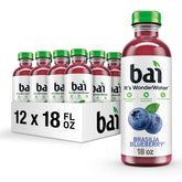 Bai Antioxidant Infused Water Beverage, Brasilia Blueberry, with Vitamin C and No Artificial Sweeteners, 18 Fluid Ounce Bottle, 12 Pack