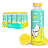 Lemon Perfect Coconut, Hydrating Flavored Lemon Water, Zero Sugar, Delicious and Refreshing, Organic, 15.2 fl oz Bottles (12-Pack)