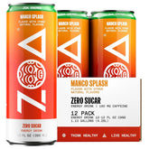 ZOA Zero Sugar Energy Drinks, Mango Splash - Sugar Free with Electrolytes, Healthy Vitamin C, Amino Acids, Essential B-Vitamins, and Caffeine from Green Tea - 12 Fl Oz (12-Pack)