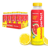 Lemon Perfect Watermelon, Hydrating Flavored Lemon Water, Zero Sugar, Delicious and Refreshing, Organic, 15.2 fl oz Bottles (12-Pack)