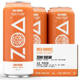 ZOA Zero Sugar Energy Drinks - Wild Orange | Healthy Energy Formula with Natural Caffeine, Daily Vitamin C, Essential B-Vitamins | Gluten-Free, Keto Friendly | 16 Ounce Cans (Pack Of 12)