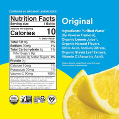 Lemon Perfect Original, Flavored Lemon Water, Organic, Zero Sugar, Healthy Hydration Drinks, 15.2 fl oz Bottles (12-Pack)
