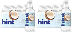 Hint Fruit-Infused Bottled Water, Coconut - Sugar Free Flavored Water with Zero Calories, Naturally Flavored, and No Artificial Sweeteners - 16 Fl Oz (Pack of 24)