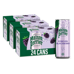 Maison Perrier Forever Blackberry Flavored Sparkling Water, 11.15 Fl Oz Cans, 8 Count, 3 Pack