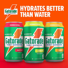 Gatorade Thirst Quencher,Lemon-Lime,12 Fl Oz Cans,(Pack of 36)