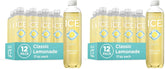 Sparkling Ice, Classic Lemonade Sparkling Water, Zero Sugar Flavored Water, with Vitamins and Antioxidants, Low Calorie Beverage, 17 oz Bottles (Pack of 24)