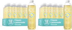 Sparkling Ice, Classic Lemonade Sparkling Water, Zero Sugar Flavored Water, with Vitamins and Antioxidants, Low Calorie Beverage, 17 oz Bottles (Pack of 24)