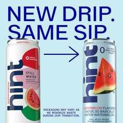Hint Watermelon Canned Flavored Water, Pure Still Water Infused with Watermelon Essence, 12 oz Slim Cans, Zero Sugar, Calories, Sweeteners, Preservatives, or Artificial Flavors (Pack of 12)