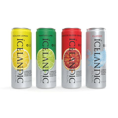 Icelandic Glacial Sparkling Water, Tahitian Lime, 330 ml Cans, 10 Count (Pack of 2)