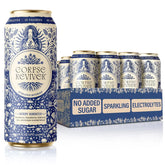 Corpse Reviver: Electrolyte Hydration Drink | Organic, Non-Alcoholic, 175mg Magnesium, 325mg Potassium, 75mg L-Theanine, 20mg Zinc, 20mg Sodium (Canned Flavored Sparkling Water), Berry Hibiscus 12-Pack