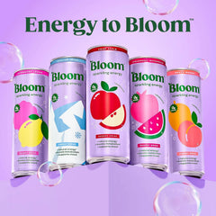 Bloom Nutrition Sparkling Energy Drink - Natural Caffeine, Zero Sugar, 180mg Caffeine - Antioxidant-Rich w/Green Coffee Bean, Green Tea Extract, Prebiotics - Cherry Lime - 12oz 12 pk
