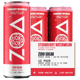 ZOA Zero Sugar Energy Drinks - Strawberry Watermelon | Healthy Energy Formula with Natural Caffeine, Daily Vitamin C, Essential B-Vitamins | Gluten-Free, Keto Friendly | 12 Ounce Cans (Pack Of 12)