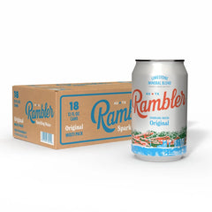 AUTX RAMBLER Sparkling Water, Texas Limestone Mineral Blend, Original Flavor, 12-Ounce Cans, 18-Pack