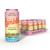 AUTX RAMBLER Sparkling Water, Texas Limestone Mineral Blend, Grapefruit Flavor, 16-Ounce Tallboy Cans, 12-Pack