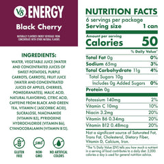 V8 Energy Black Cherry Energy Drink, 8 fl oz Can (24 Pack)