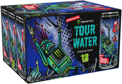 Monster Tour Water by Monster Energy, Sparkling Deep Well Water, 16oz (Pack of 12)