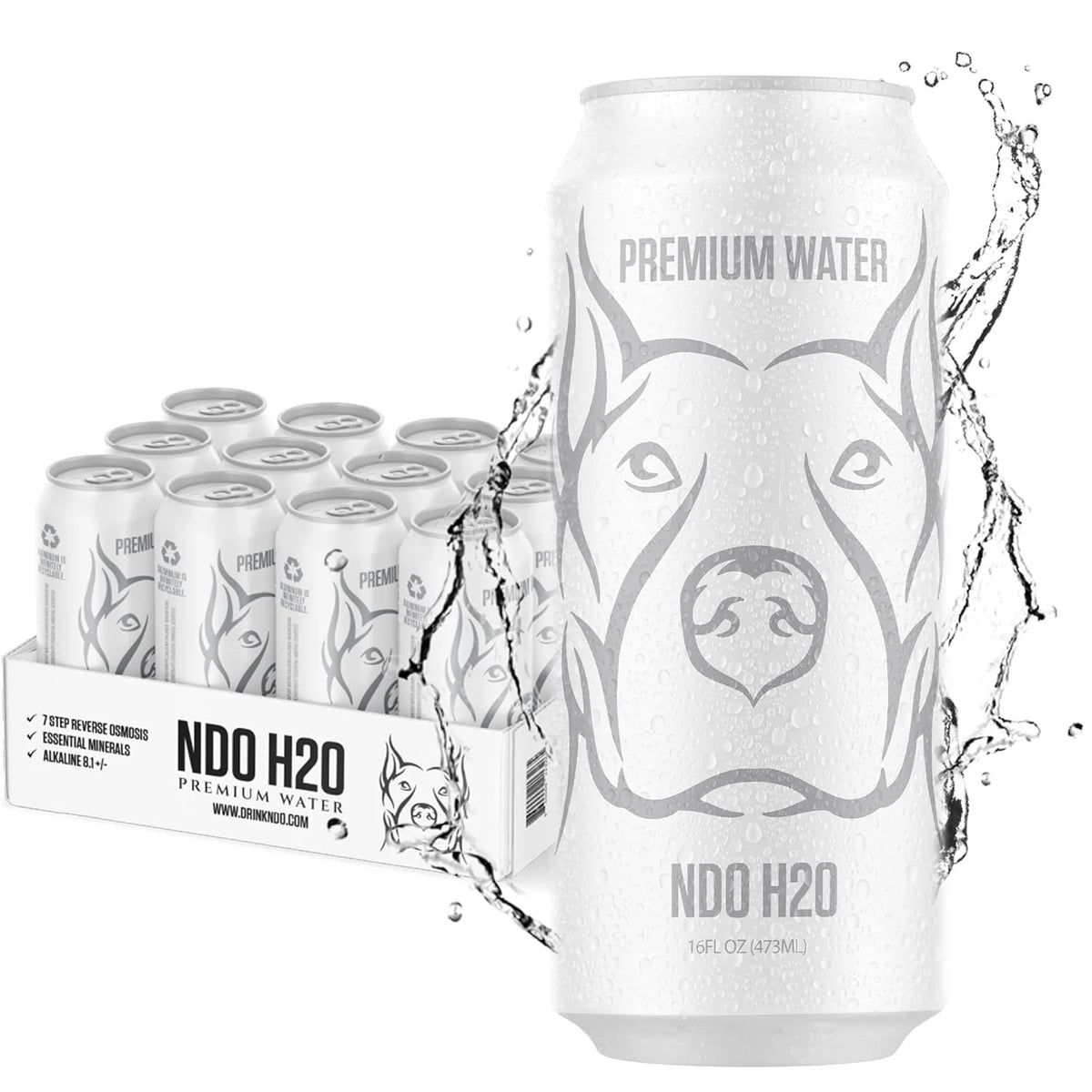 NO DAYS OFF Premium Water - 12 Pack, 16 fl oz, Still - 8.1pH Alkaline Ultra-Purified Reverse Osmosis with Electrolytes & Minerals - Calcium, Magnesium, Potassium - BPA-free 100% Recyclable Cans