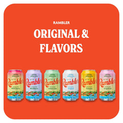 AUTX RAMBLER Sparkling Water, Texas Limestone Mineral Blend, Original Flavor, 12-Ounce Cans, 18-Pack