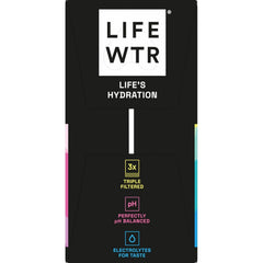 LIFEWTR Premium Purified Water, pH Balanced with Electrolytes, 100% recycled plastic bottles, 33.8 Fl Oz, 1L (Pack of 6)